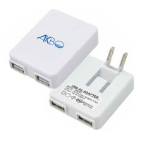 コンパクト2ポートUSB-ACアダプタ